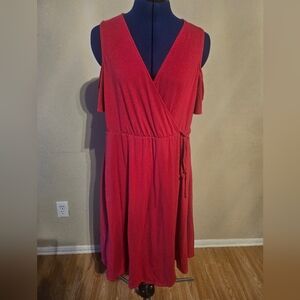 Torrid Pink Cold Shoulder Midi Dress